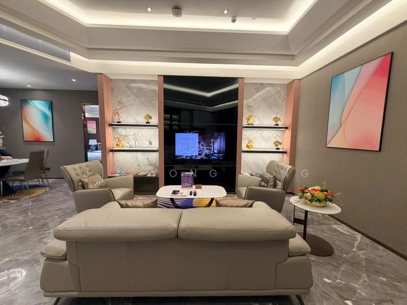 Service Residence for Sale at Imperial Lexis - Jin Yong Heng - Living Room - PropertyGuru.com.my