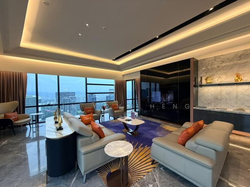 Service Residence for Sale at Imperial Lexis - Jin Yong Heng - Living Room - PropertyGuru.com.my