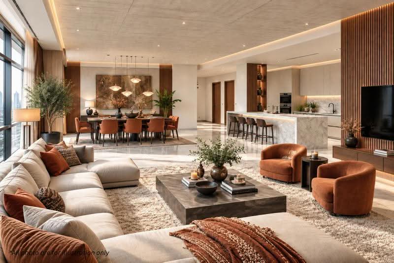 Kediaman Servis untuk Dijual di The Ritz-Carlton Residences - Angela Lee - Living Room - PropertyGuru.com.my