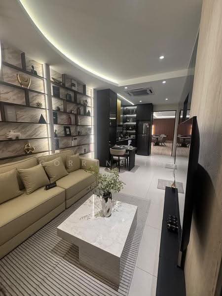 Kediaman Servis untuk Dijual di The Address @ Maxim Pelangi - Corrine Tan - Living Room - PropertyGuru.com.my