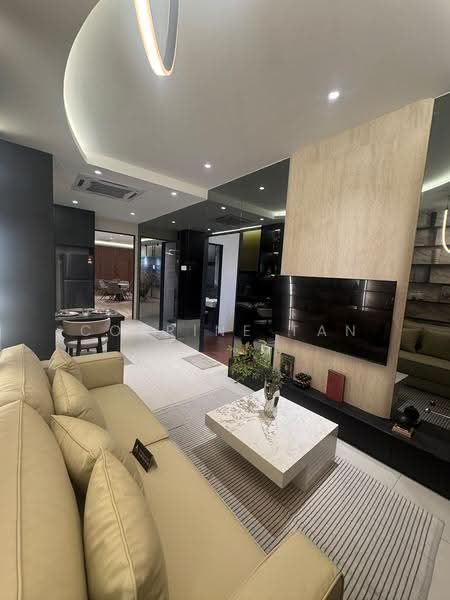 Kediaman Servis untuk Dijual di The Address @ Maxim Pelangi - Corrine Tan - Living Room - PropertyGuru.com.my
