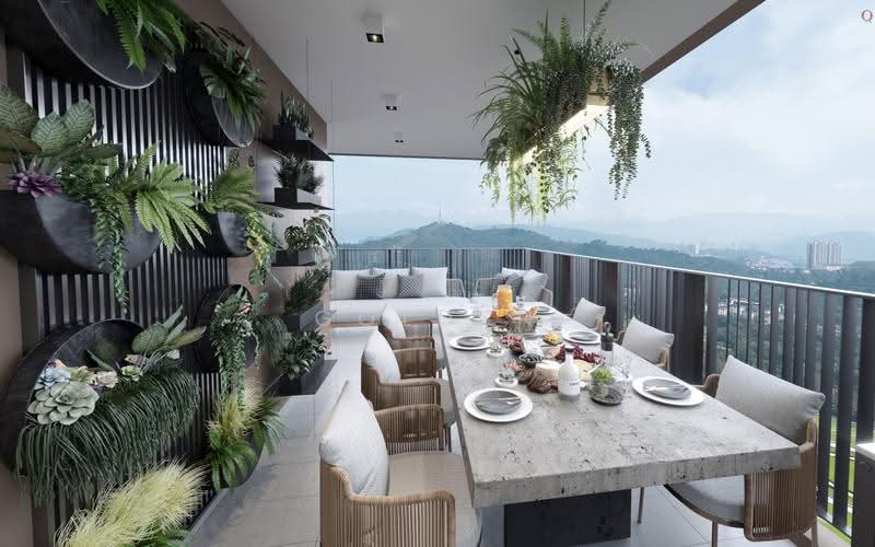 Kediaman Servis untuk Dijual di The Park Sky Residence - Golden Leong - Balcony - PropertyGuru.com.my