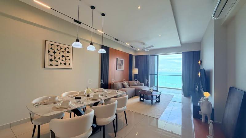 Kondominium untuk Dijual di The Marin at Ferringhi - Carson Chuah - Living Room - PropertyGuru.com.my