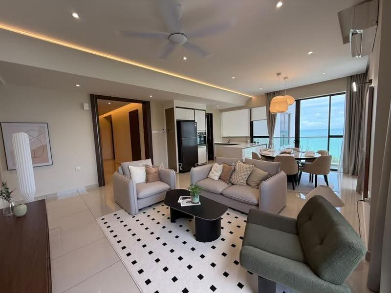 Kondominium untuk Dijual di The Marin at Ferringhi - Carson Chuah - Living Room - PropertyGuru.com.my
