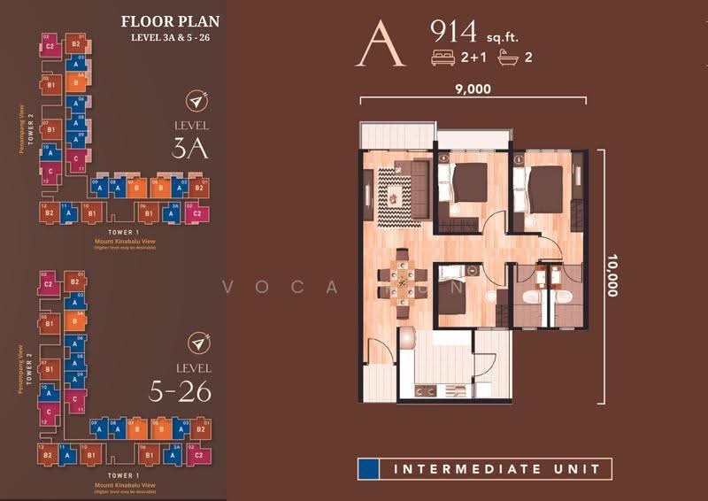 Kediaman Servis untuk Dijual di Sky88 Residences - Voca Kun - PropertyGuru.com.my