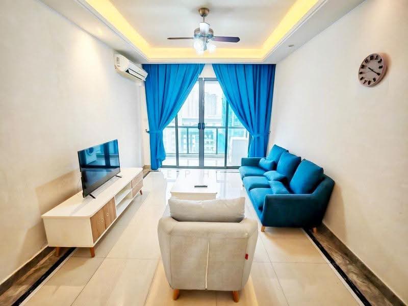 Service Residence for Sale at R&F Princess Cove Phase 1 - Zephyr Khoo - Living Room - PropertyGuru.com.my