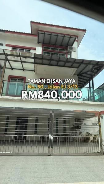 Rumah Teres 2.5-Tingkat untuk Dijual di Taman Ehsan Jaya (Ulu Tiram) - Fu Heng Chong - Exterior - PropertyGuru.com.my