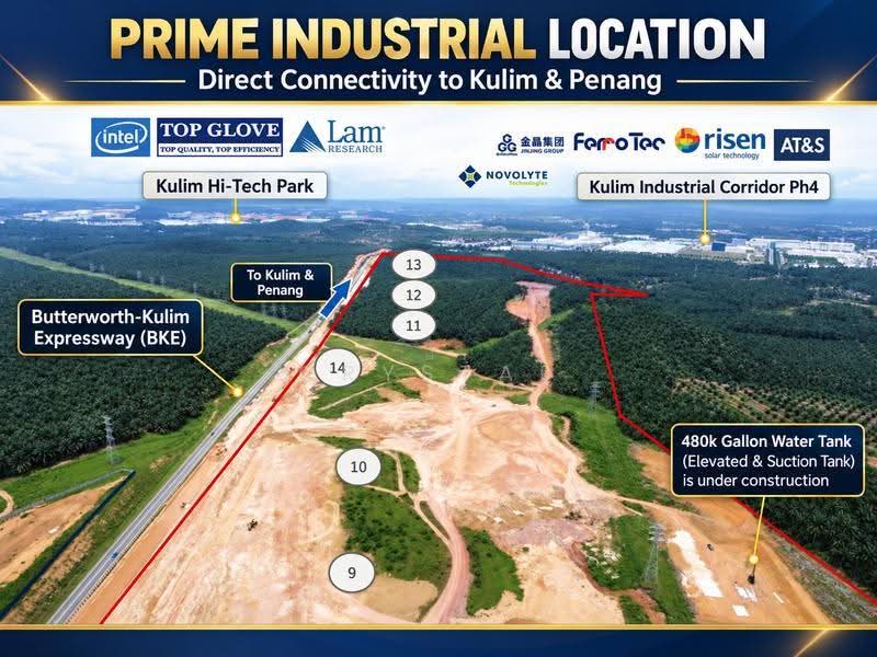 Tanah Perindustrian untuk Dijual di Bandar Putra Kulim (Kulim) - Crystal Tee - Exterior - PropertyGuru.com.my