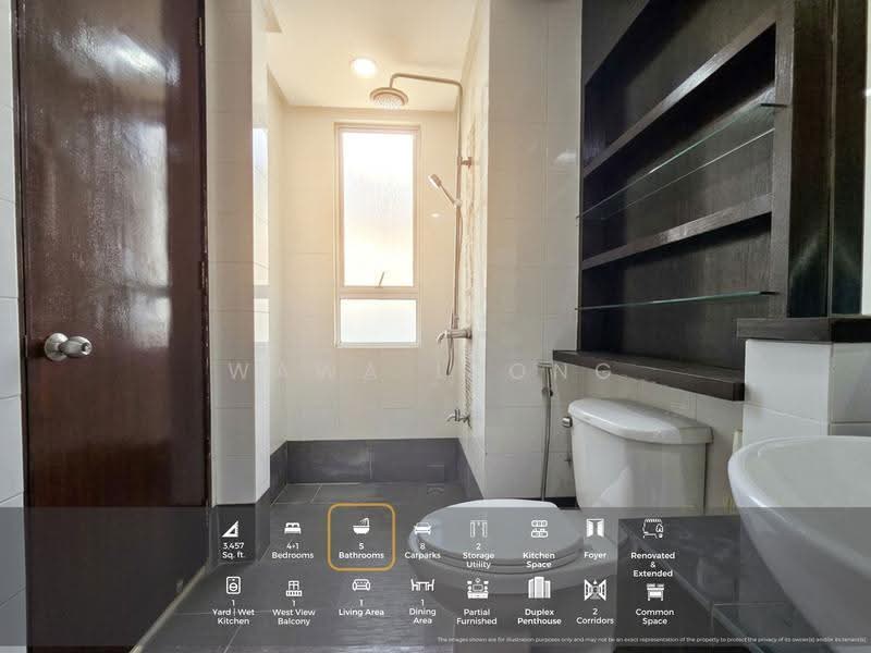 Kediaman Servis untuk Dijual di Perdana View Boutique - Wawa Leong - Bathroom - PropertyGuru.com.my