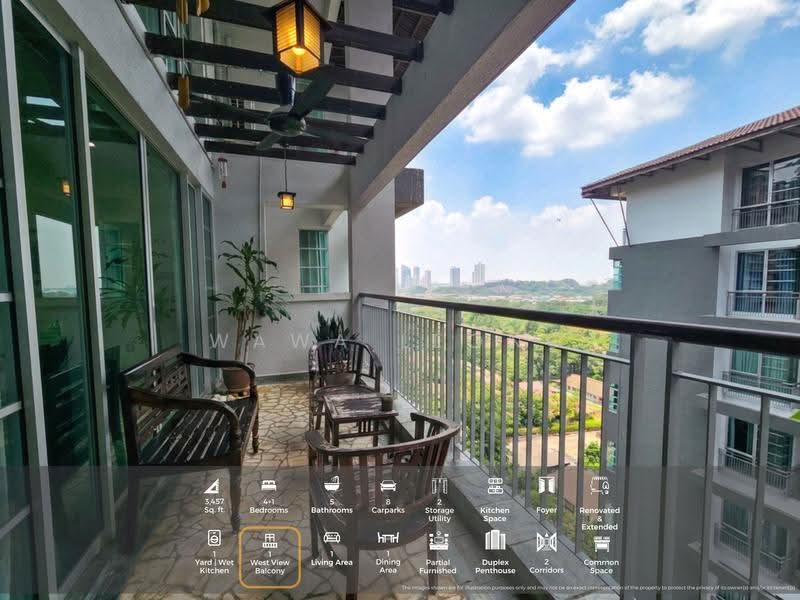 Kediaman Servis untuk Dijual di Perdana View Boutique - Wawa Leong - Balcony - PropertyGuru.com.my