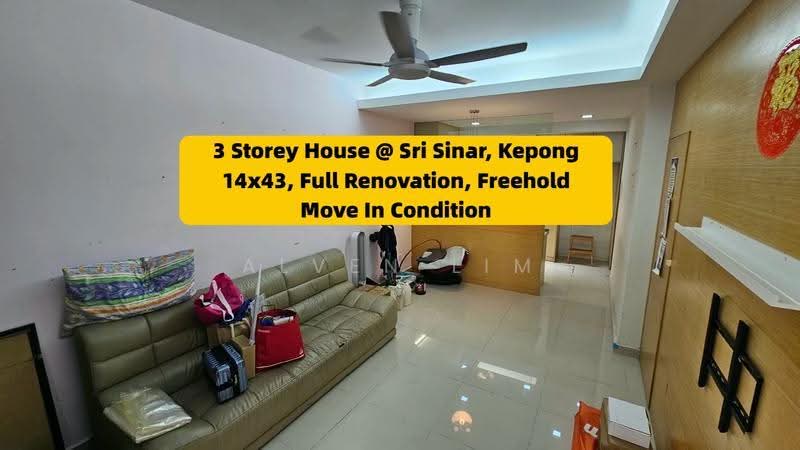Rumah Teres 3-Tingkat untuk Dijual di Taman Sri Sinar (Segambut) - Alven Lim - Living Room - PropertyGuru.com.my