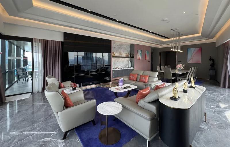 Kediaman Servis untuk Dijual di Imperial Lexis - Christine Gan - Living Room - PropertyGuru.com.my