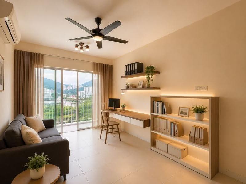 Kondominium untuk Dijual di The Golden Triangle Condominium - Kelvin Ooi - Living Room - PropertyGuru.com.my
