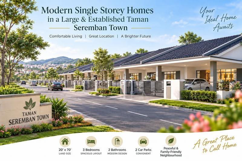 Rumah Teres 1-Tingkat untuk Dijual di Seremban (Negeri Sembilan) - Rose Gan - Exterior - PropertyGuru.com.my