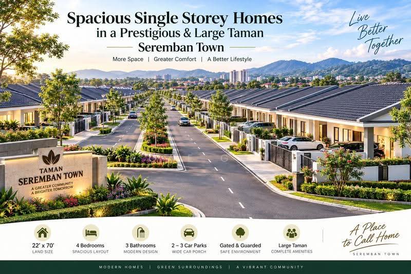 Rumah Teres 1-Tingkat untuk Dijual di Seremban (Negeri Sembilan) - Rose Gan - Exterior - PropertyGuru.com.my