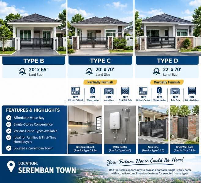 Rumah Teres 1-Tingkat untuk Dijual di Seremban (Negeri Sembilan) - Rose Gan - Kitchen - PropertyGuru.com.my