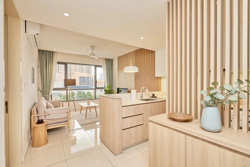 Kediaman Servis untuk Disewa di Mitsui Serviced Suites - Ming Feng - Living Room - PropertyGuru.com.my