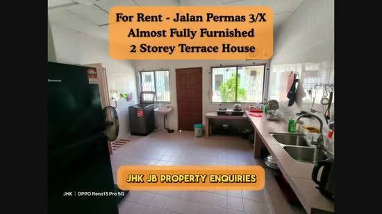 2-storey Terraced House for Rent in Permas Jaya (Johor) - Richard Shai - PropertyGuru.com.my