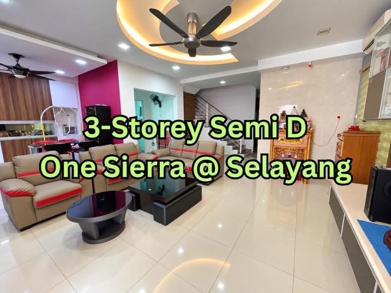 Rumah Berkembar untuk Dijual di One Sierra (Selayang) - William Sim - Living Room - PropertyGuru.com.my