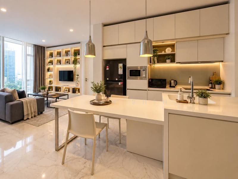 Kediaman Servis untuk Dijual di The Face Suites (Platinum Suites) - Lee Kah Shing - Living Room - PropertyGuru.com.my