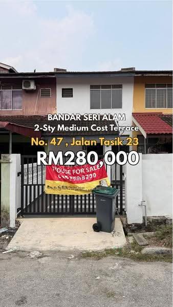 Rumah Teres 2-Tingkat untuk Dijual di Bandar Seri Alam (Masai) - Fu Heng Chong - Exterior - PropertyGuru.com.my