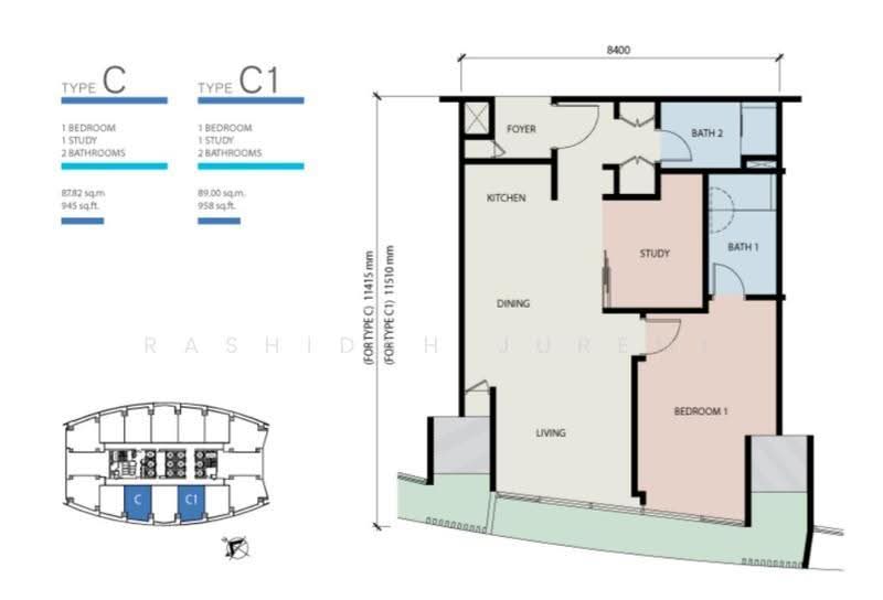 Kediaman Servis untuk Dijual di The Azure Residences - Rashidah Juremi - PropertyGuru.com.my