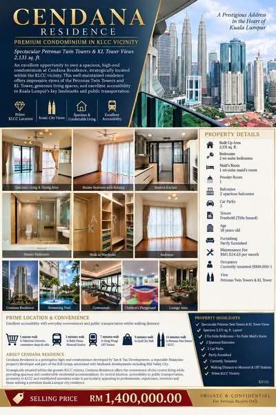 Condominium for Sale at Cendana - Carlson Khong - Living Room - PropertyGuru.com.my