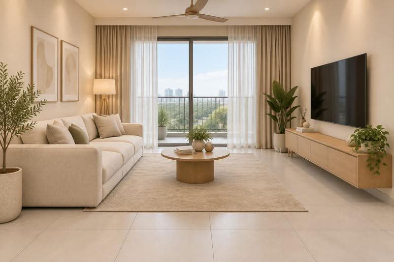 Kediaman Servis untuk Disewa di Tamarind Suites - Cherry Chin - Living Room - PropertyGuru.com.my