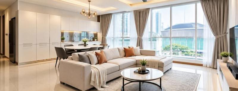 Service Residence for Rent at Vipod Residence - Wong Chee Keong - Living Room - PropertyGuru.com.my