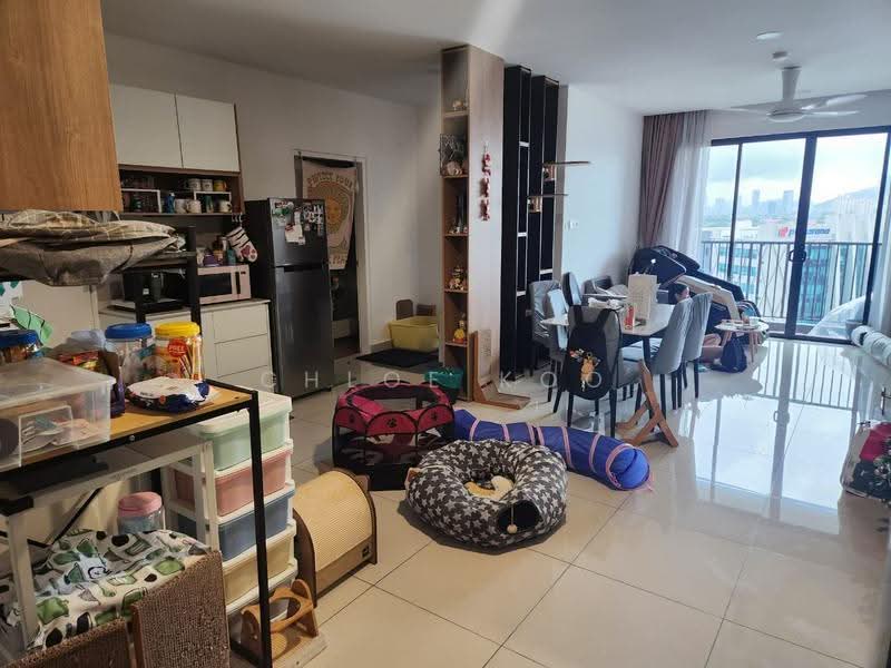Service Residence for Sale at AraTre' Residences - Chloe Koo - Living Room - PropertyGuru.com.my