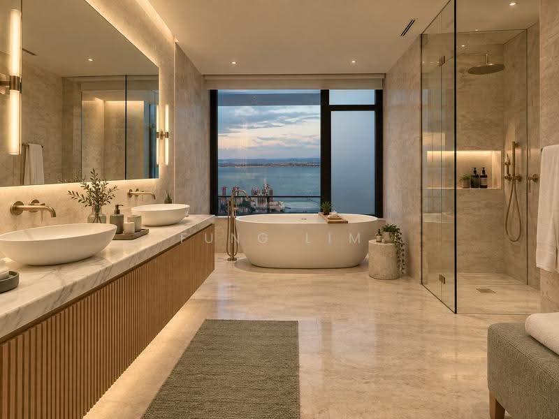 Kediaman Servis untuk Dijual di Marriott Residence @ Gurney - Fung Lim - Bathroom - PropertyGuru.com.my