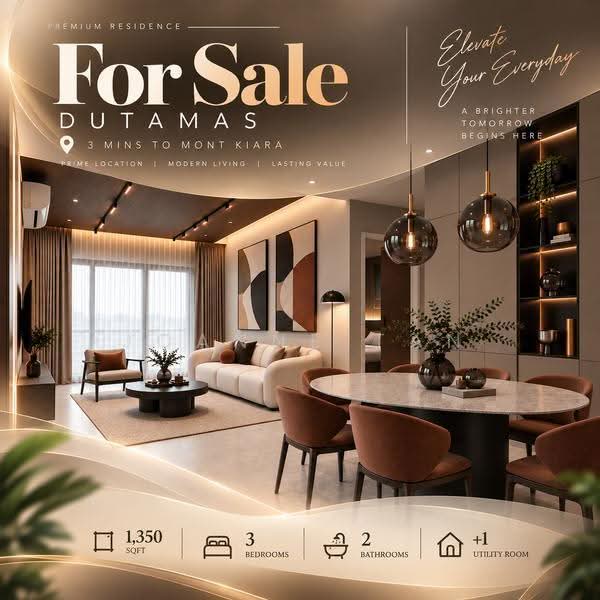 Kondominium untuk Dijual di Royal Garden @ Sri Putramas - Joanne Tan - Living Room - PropertyGuru.com.my