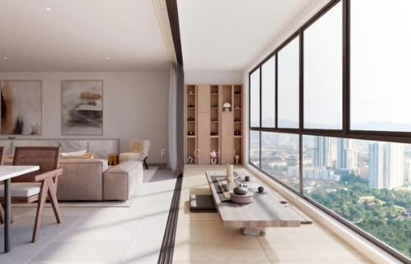 Kondominium untuk Dijual di BON KIARA - SF Chin - Living Room & Lanai - PropertyGuru.com.my
