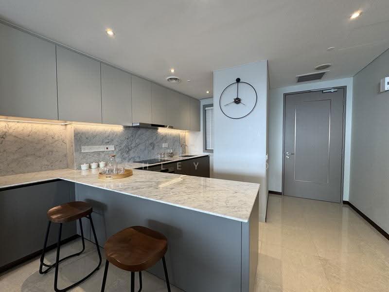 Service Residence for Rent at Southpoint Residences - Ashley Foo - Entrance Corridor & Kitchen - PropertyGuru.com.my