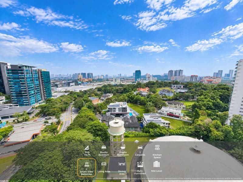 Kediaman Servis untuk Disewa di Ritze Perdana 2 - KS Chen - Balcony - PropertyGuru.com.my