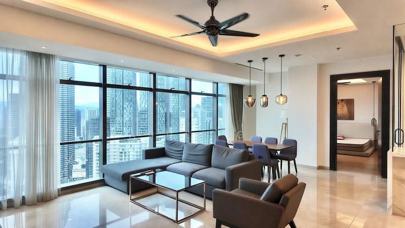 Kediaman Servis untuk Disewa di The Ritz-Carlton Residences - Warren Goh - Living Room - PropertyGuru.com.my