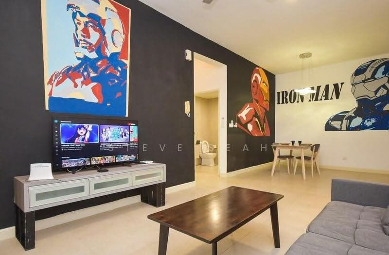 Service Residence for Rent at Afiniti Residences - Steve Seah - Living Room - PropertyGuru.com.my