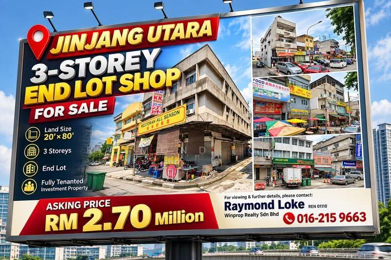 Shop for Sale in Jinjang Utara (Jinjang) - Raymond Loke - PropertyGuru.com.my