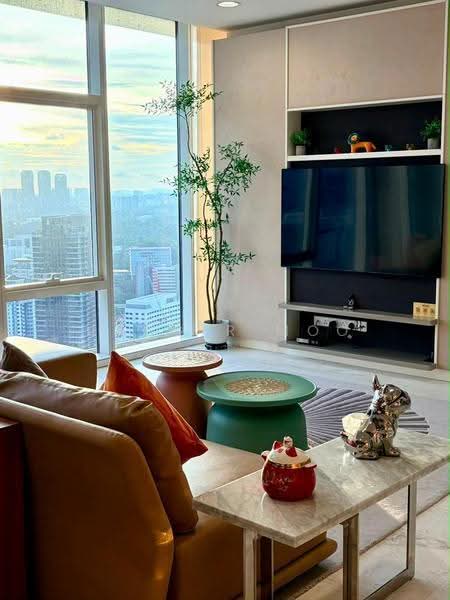 Service Residence for Sale at The Face Suites (Platinum Suites) - Jagger Moo - Living Room - PropertyGuru.com.my