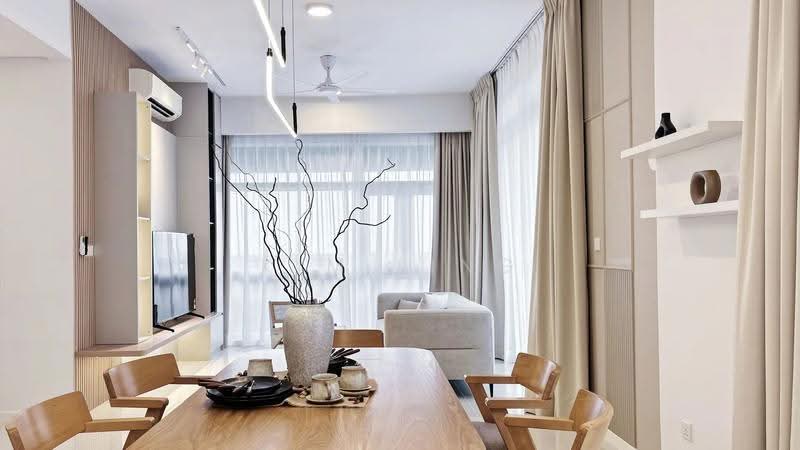 Kediaman Servis untuk Disewa di Met 1 Residences - Kim Ling - Living Room - PropertyGuru.com.my