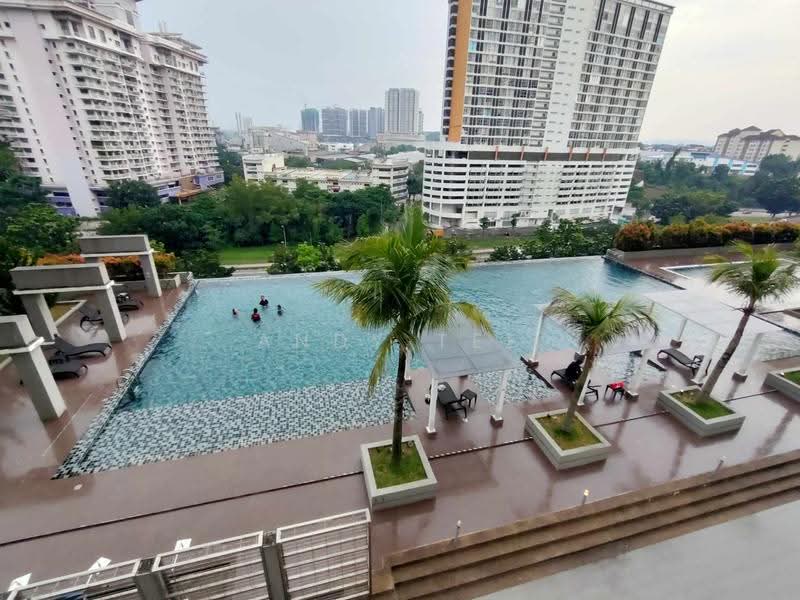 Kediaman Servis untuk Disewa di Alam Sanjung - Andy Tee - Pool View From Balcony - PropertyGuru.com.my