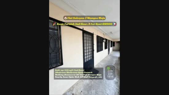 Flat for Rent at Seksyen 2 Wangsa Maju Flat - Wincent Chuah - PropertyGuru.com.my