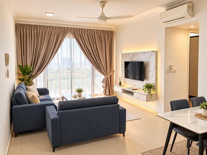 Service Residence for Sale at Geo Bukit Rimau - Kate Lee - Living Room - PropertyGuru.com.my