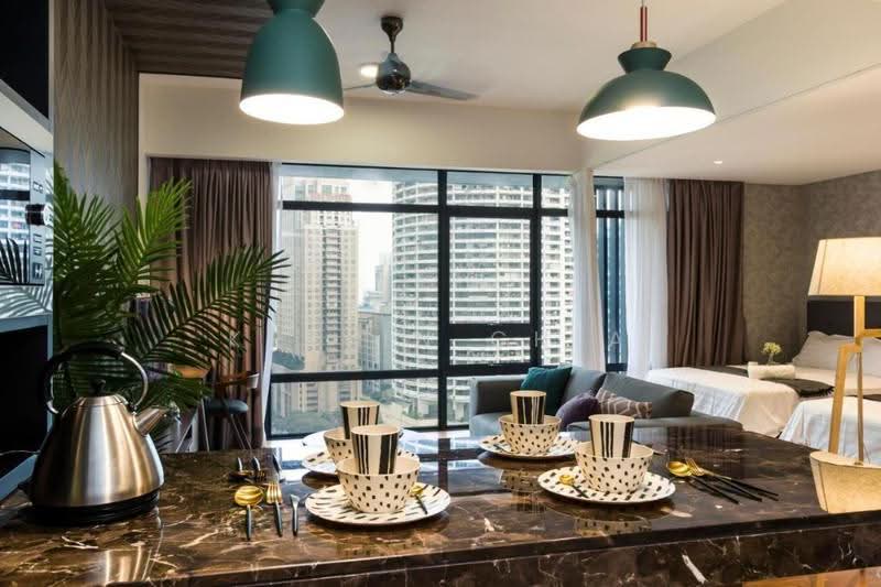 Kediaman Servis untuk Disewa di Anggun Residences - Kelvin Chia - Living Room - PropertyGuru.com.my