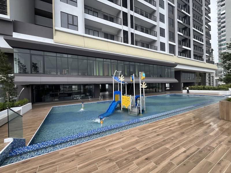 Service Residence for Rent at Quaver Residence - Ken Low - Gym overlooking pools - PropertyGuru.com.my