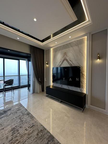 Kediaman Servis untuk Dijual di The Astaka @ 1 Bukit Senyum - Bella Tan - Living Room - PropertyGuru.com.my