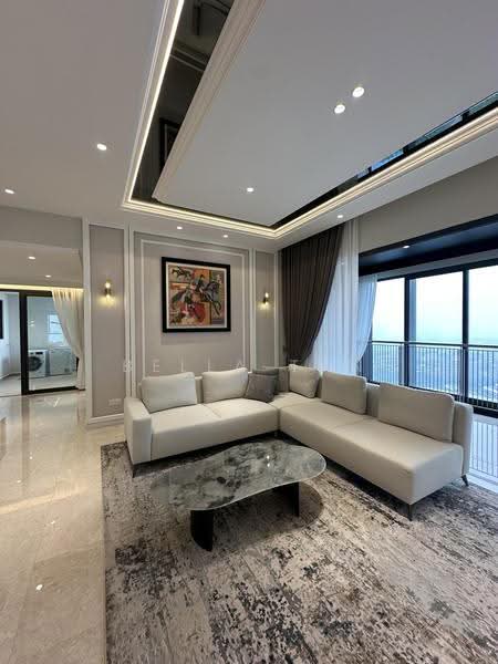 Kediaman Servis untuk Dijual di The Astaka @ 1 Bukit Senyum - Bella Tan - Living Room - PropertyGuru.com.my