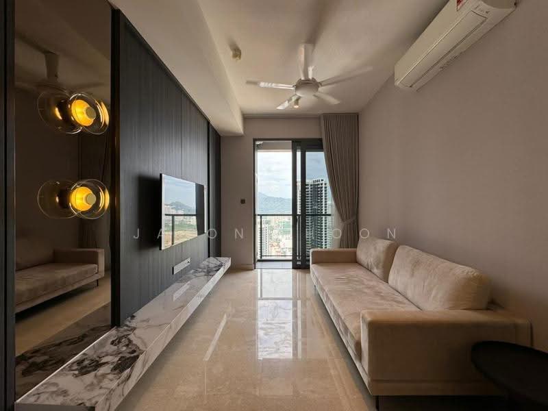 Kediaman Servis untuk Dijual di Marriott Residence @ Gurney - Jason Phoon - Living Room - PropertyGuru.com.my