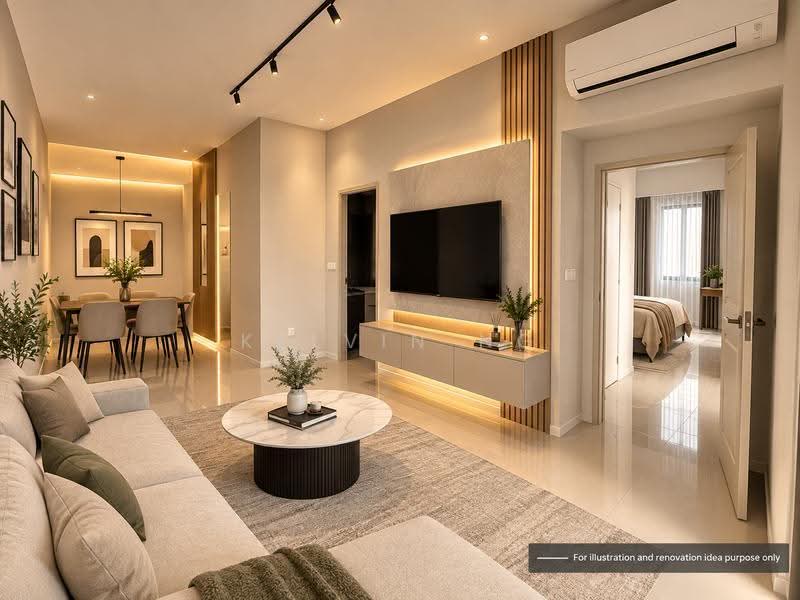 Service Residence for Sale at Residensi Estetik 8 (Est8) - Kelvin Ng - Living Room - PropertyGuru.com.my