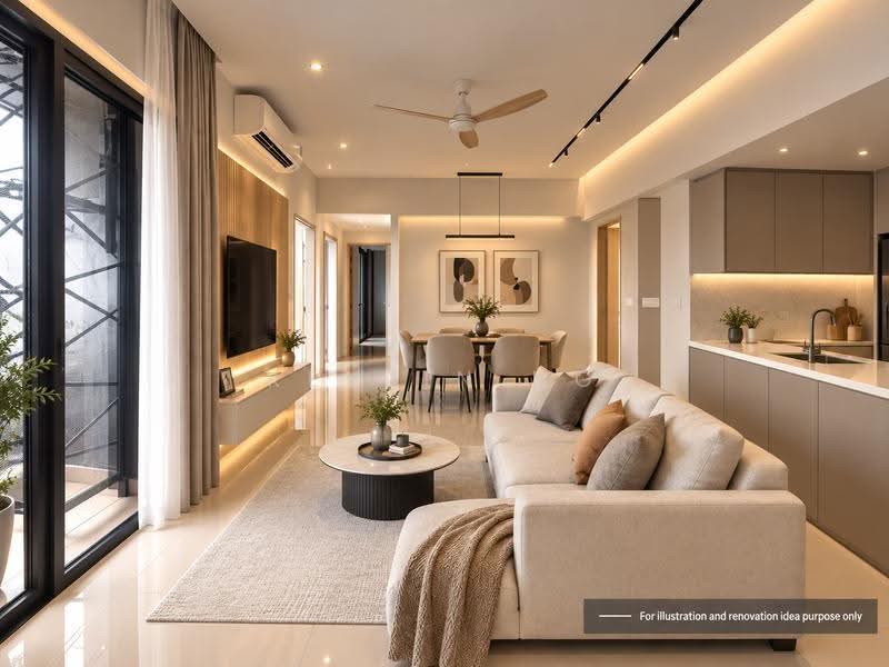 Service Residence for Sale at Residensi Estetik 8 (Est8) - Kelvin Ng - Living Room - PropertyGuru.com.my